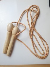 Springseil Seilspringen Holzgriffe 2,00 m Schnur mit Glitzer Mädchen wNeu