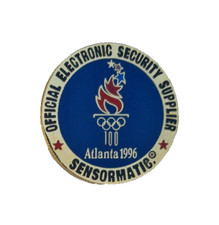 OFFIZIELLE ATLANTA 1996 OLYMPISCHE SPIELE SENSORMATIC SPONSOR PIN ANSTECKER