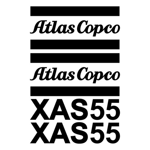 Atlas copco xas55 - atlas, aufkleber