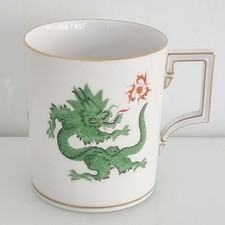 Meissen, großer Kaffeebecher, Mingdrache grün, 250 ml, 1. Wahl