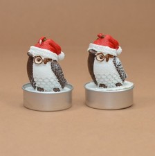 Teelichtkerze 2 Stück Eule