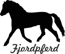 2 x Auto Aufkleber FJORDPFERD