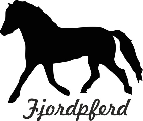 Auto aufkleber fjordpferd - x,