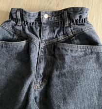 Damen Jeans Hose hoher Bund gerader Schnitt CAMBIO Größe S anthrazit