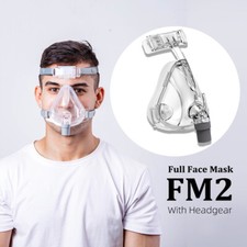 Full Face Maske CPAP-Maske als Schlaf-Hilfe，Vollmaske mit Verstellbares Kopfband