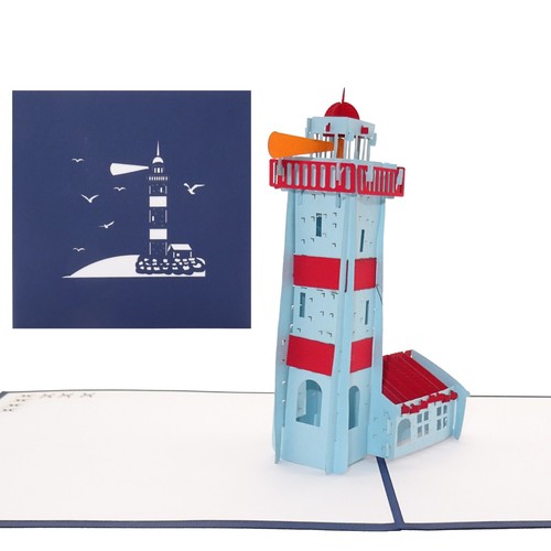 Pop karte leuchtturm 3d - pop, up