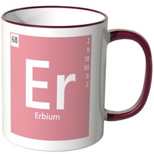 WANDKINGS Tasse Periodensystem "Er - Erbium" ver. Farben Geschenk Chemie 
