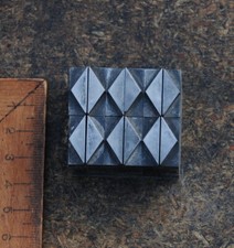 Vignetten Stempel Bleiornamente Handsatz Stempel abstrakt geometrisch Schmuck°~~