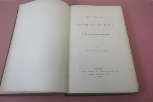 Records and record searching - and,