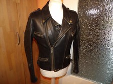 80er Jahre Polo Chopper Rocker Motorradjacke Lederjacke Used Vintage Gr. 50