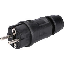ABL SCHUKO Hightech Stecker IP44 250V/16A schwarz 1520 SK+F/B