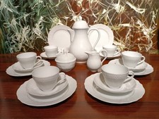 HUTSCHENREUTHER Form Dresden Weiß - edles 21 tlg. Kaffeeservice / 6 Personen