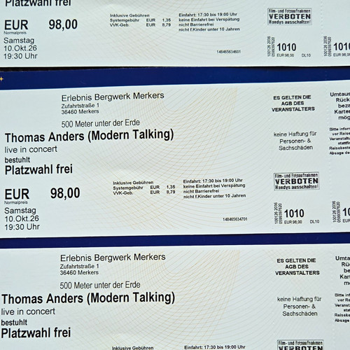 Tickets thomas anders - 3,