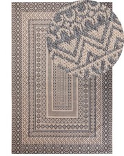 Teppich Jute beige / grau 200 x 300 cm rechteckig geometrisches Muster Baglar