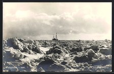 Norge, Fangstskib i isen, Ansichtskarte 