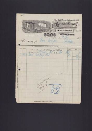 Würzburg rechnung 1907 - rechnung, 1907,