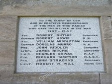 Photo 6x4 WWII memorial plaque Glenbervie On the southern outside wall of c2009