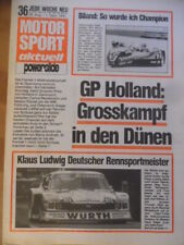 MOTOR SPORT aktuell 36 - 1981 Klaus Ludwig FORD Biland Röhrl Cross-WM GP-Holland