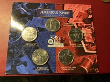 USA 5 x 1/4 Dollars 2001  -im Folder