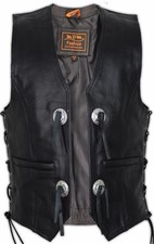 Conchos lederweste bikerweste - conchos,