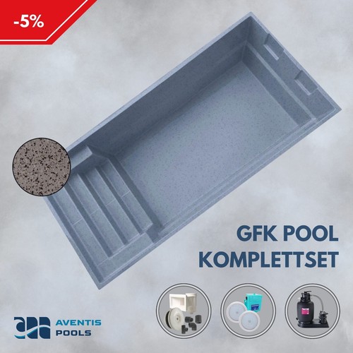 Gfk pool 6x3 komplettset - pool, |