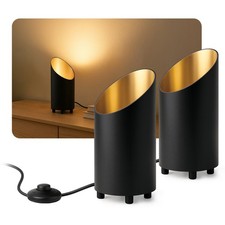 2x Uplight Spot AUREVA Bodenlampe schwarz für GU10 indirektes Licht Tischlampe