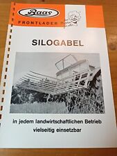Prospekt BAAS Silogabel Frontlader Traktor Schlepper Zeitschrift 2 Seiten S