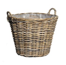 Rattan Blumen Henkel Korb