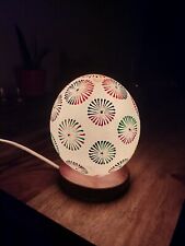 Straußenei Lampe mit Lampenständer  Leuchtmittel  - Handbemalt 