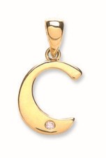 9ct Gold Diamant C Initiale