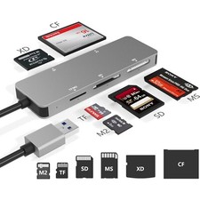 Kartenleser USB 3.0 All-in-One Aluminium Mehrfachkartenleser