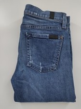 7 For All Mankind Jeans Damen W27 L30 Slim Fit Skinny Distressed Used Wash A2