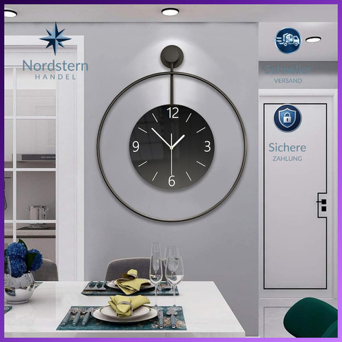 Wanduhr 60cm metallrahmen - Ø,