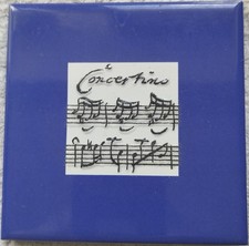 Kachel 'Concertino' Untersetzer f. Kaffeetasse Steingut mit Gummiuntergrund 10cm