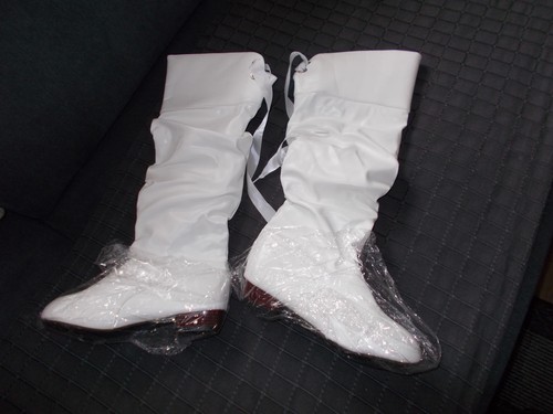 Weiße overknee stiefel neu - stiefel,
