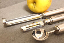 RÖSLE Edelstahl Küchenset Apfel-Fruchtentkerner, Kugelausstecher, Pendelschäler