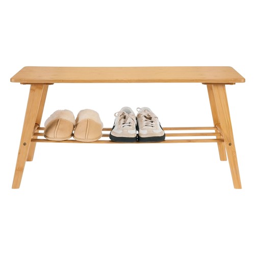 Bambus schuhbank mit ablage - bambus,