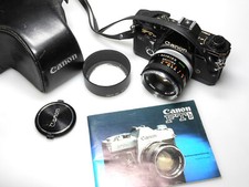 Canon FTb QL Black + Canon FD 50mm F1.8 Chrome + BS-55 Hood + Canon SLR Case