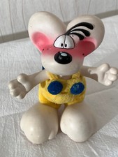 Diddl Maus, Plastik, gelbe Latzhose blaue Knöpfe, cm10cm groß