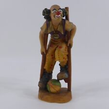 Holzfigur Clown Nando-Stelzen Holzschnitzerei Schwer Oberammergau 19,5 cm (30)