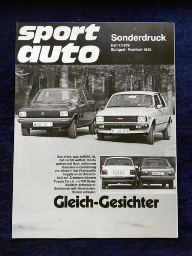 Toyota tercel sonderdruck - sonderdruck, 1979
