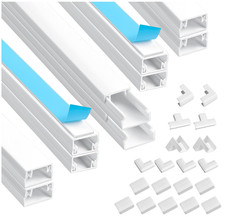 10X Romon Kabelkanal 10x15mm 40cm Selbstklebend Kabelschacht Ecke Aussenbereich