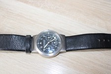Opel Uhr Armbanduhr Chronograph Chrono mit Lederarmband selten Sammlerstück 1