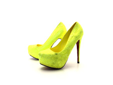 Belight Damen Pumps Absatzschuh Stöckelschuhe Heels Gelb Gr. 40 (UK 6,5)