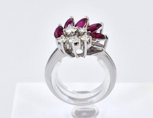 Rubin diamant ring 585 - rubin, 14
