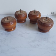 Vintage gedrechselt Set 4