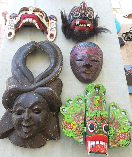 Sammlung exotische wandmasken - exotische,