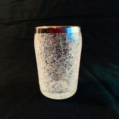Glas vase 60er 70er - glas, craquelee