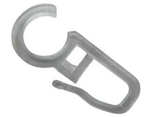 rewagi® 100 Gardinenhaken Transparent – Überklipshaken – Öse Ø 12 mm Faltenhaken