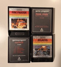 4 Atari 2600 Spiele Atlantis Fire Fighter combat maze craze NTSC funktioniert